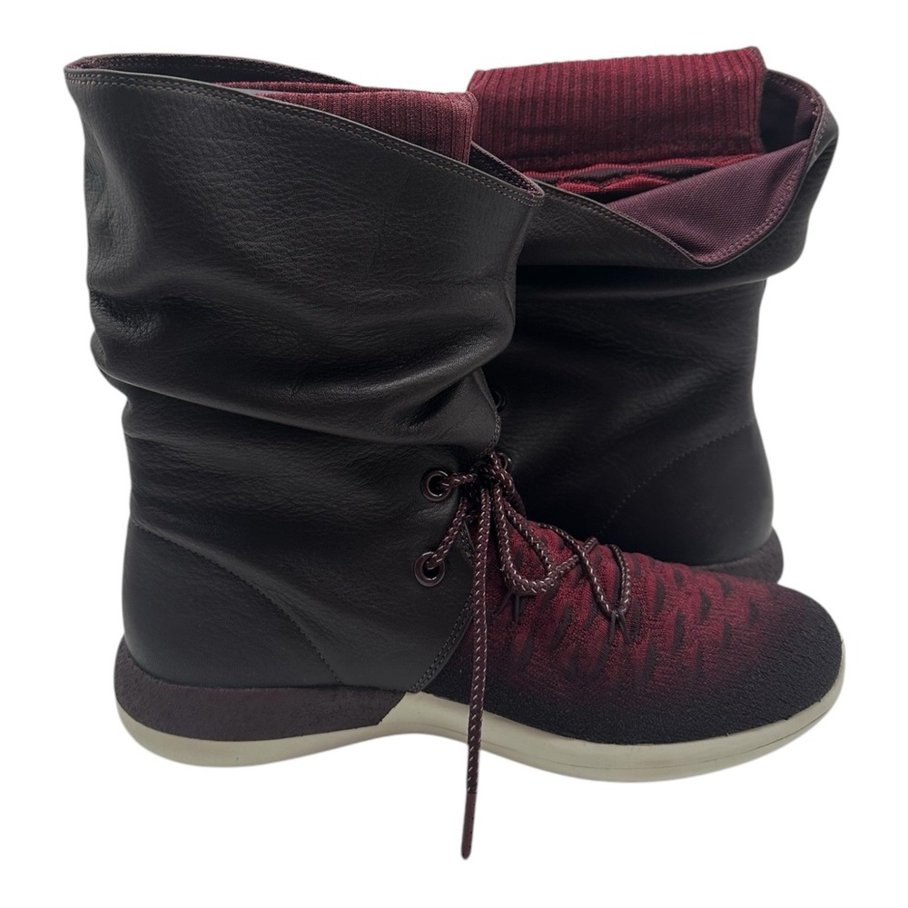 Nike Roshe Two Hi Flyknit Boots Women's Size 10 Deep Burgundy Red 861708-600 - Picture 7 of 12